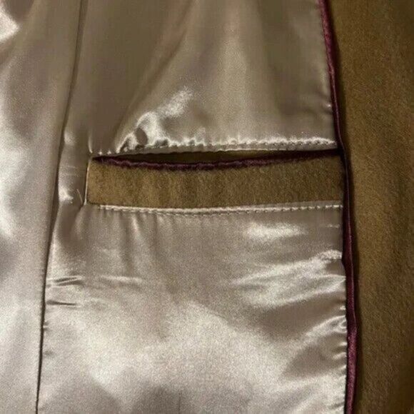 Calvin Klein Camel Single-Breasted Button Coat Wool Cashmere Blend Size 8 NWT - Picture 6 of 11